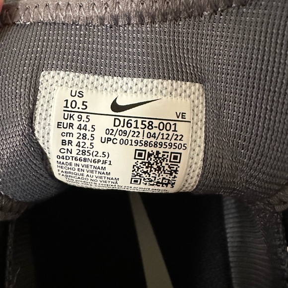 Nike Men Trail Shoe, Black Aura Dark Grey Wolf Grey, US Size 10.5 - Picture 12 of 12